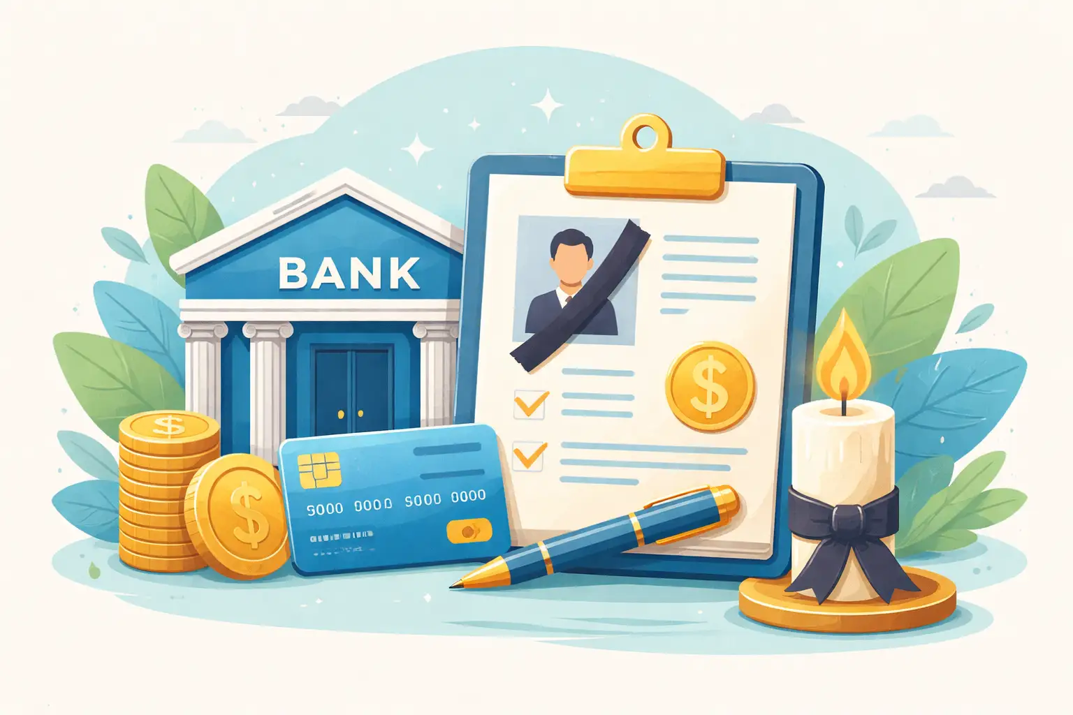 Bankovní účty po úmrtí – ilustrační obrázek