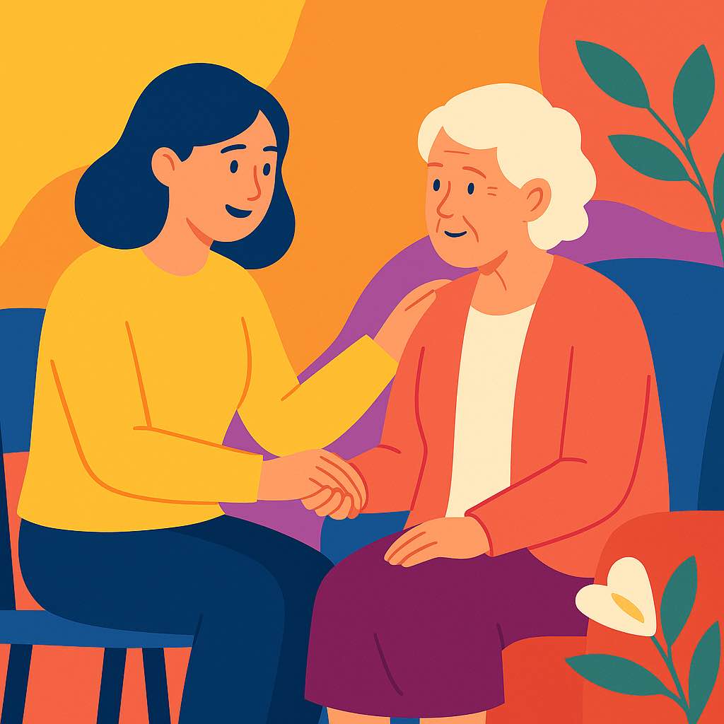 Péče o rodiče na konci života – ilustrační obrázek