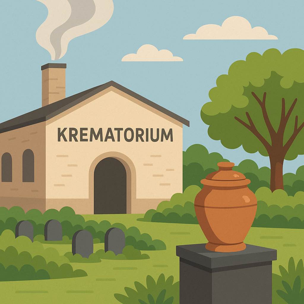 Krematorium, zpopelnění a urnový háj – ilustrační obrázek